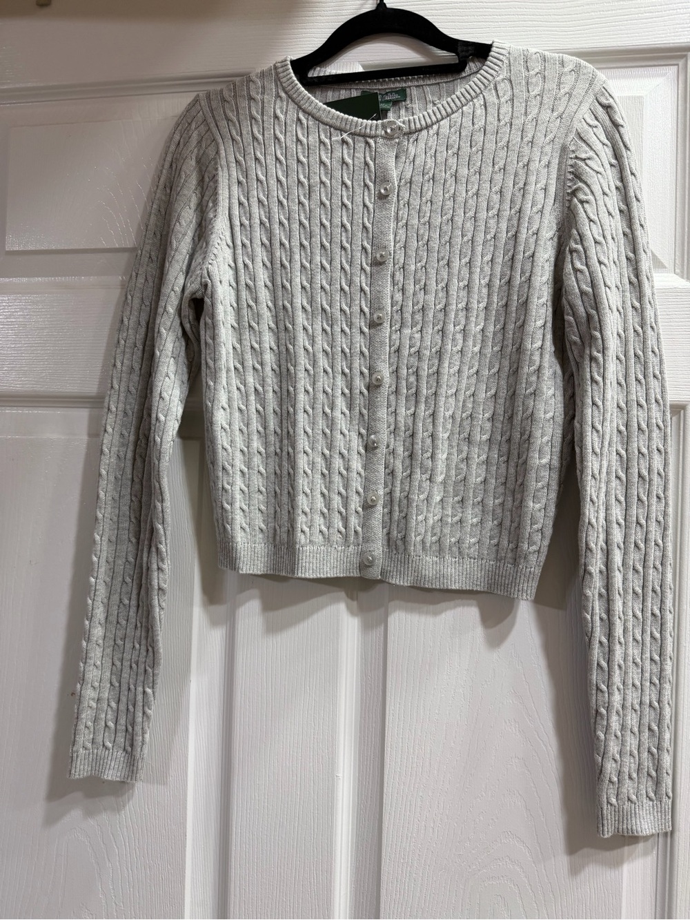 wild fable grey Cable-Knit Button Cardigan